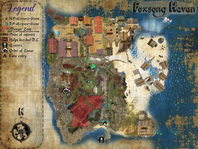 Map of Foxsong Haven FP/HP/FACTION/CAVES